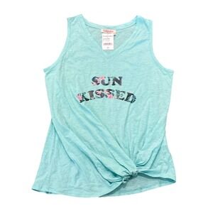 NWT Fresh Produce Sz M Seagrass Blue Sun Kissed Beachly Noa Twist Burnout Tee